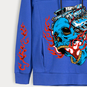 2025 pull surdimensionné 100% coton sweats à capuche pour homme impression Streetwear pleine fermeture éclair fabrication à capuche pour unisexe - Product Image 4