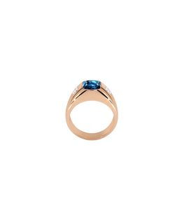 Anillo de Compromiso Clásico de Plata 925 con Topacio Azul de Londres, Corte Cojín Alargado, Anillo de Boda Elegante, Joyería para Fiesta, Regalo para Él - Product Image 4