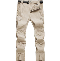 Yan Cepli Erkek Kargo Pantolonu, Erkekler İçin Regular Fit Günlük Pantolon, Nefes Alabilen