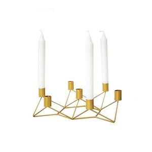 Mejor diseño vela olla alto acabado oro Metal en hierro vela molde alta calidad hecho a mano elegante candelabro titular - Product Image 1