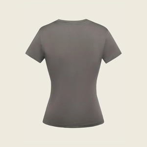 Femmes T Shirt Manches Courtes Regular Fit Solid High Stretch Casual Crew Neck Eco-Friendly Breathable Summer Top Wholesale Vietnam - Product Image 2