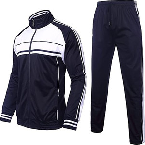 Survêtement en nylon personnalisé pour hommes Ensemble de jogging de sport avec fermeture éclair Ensemble cargo coupe-vent Veste deux pièces Jogging en jersey - Product Image 1