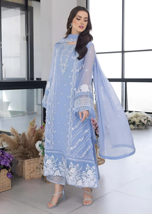 Conjunto Formal de 3 Piezas Simran Bordado con Camisa de Manga Larga, Pantalones y Dupatta Estampada - Product Image 4