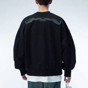 Por encargo 3D térmica cuello redondo Sudadera con capucha en relieve de goma bordada 100% algodón polar respetuoso con el medio ambiente Servicio OEM - Product Image 6