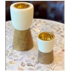 Brûleur décoratif Bakhoor de luxe Porte-encens en bois et céramique Plateau aromatique Méditation Relaxant Cadeau pour la maison - Product Image 1