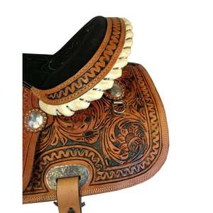 Vente chaude nouvelle conception Western Barrel Saddle Tackset Horse Racing Equipment de l'exportateur et du fabricant indiens - Product Image 4