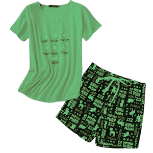 Conjunto de pijama con estampado personalizado para mujer, primavera térmica, algodón suave, transpirable, elegante, informal, Jersey, ropa de dormir de talla grande, ropa de noche - Product Image 6