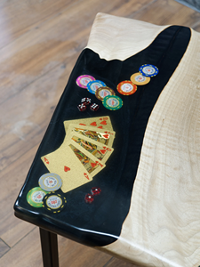 Table à manger rectangulaire en résine époxy artisanale de luxe pour la maison, le bureau, l'hôtel, le salon, utilisation imperméable, cadeau Diwali - Product Image 4