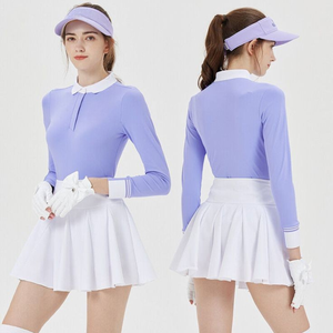 Camisas de golf transpirables Polo de algodón personalizado para mujer, ropa deportiva cómoda para golf informal y actividades al aire libre - Product Image 3