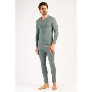 ชุด ERKEK COMFORT V YAKA UZUN KOL ICLIK TAKIM - สีฮากิ - สีฮากิ - Product Image 1