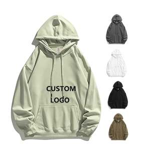 Sudadera clásica con capucha 330GSM sudadera de lana de algodón pesado logotipo personalizado bordado al por mayor fabricante a granel - Product Image 4