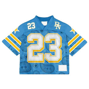 Camiseta de Fútbol de Manga Corta Estampada al por Mayor, 100% Poliéster, Fútbol Americano, Transpirable, Estilo Personalizado, Moda, Precio Económico - Product Image 5