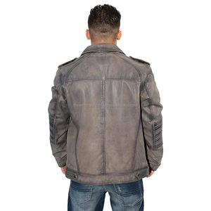 Chaqueta transpirable y cómoda de tendencia superior para hombres Precio al por mayor Moda de invierno Diseños OEM Chaqueta de cuero genuino para hombres - Product Image 6
