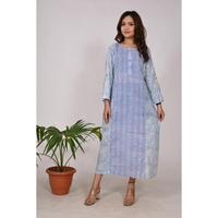 Robe longue indienne en coton imprimé floral pour femme, style décontracté, boutonnée, taille naturelle, écologique, idéale pour le printemps et les fêtes