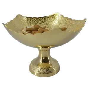 Bol à fruits secs en métal en laiton Design Leaf Stockage décoratif pour bol à noix Bol de rangement pour collations Bonbons et collations Durable - Product Image 4