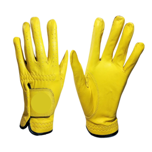 Guantes de golf de cuero genuino Cabretta transpirables de alta calidad, equipo deportivo personalizable para mujeres y hombres en colores personalizados - Product Image 1