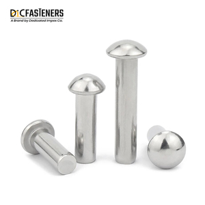 Rivets plats en acier inoxydable 304/316, M2 à M8, norme DIN, classe 10.9 et 12.9, finition brute - Product Image 5