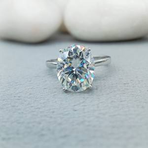 Anillo de Hip Hop de moda de oro de 10K y 18K de lujo para mujer, Baguette redondeada de diamante Natural VVS completo para Aniversario de fiesta certificado - Product Image 1