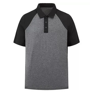 2025 mejor diseño informal para hombres para Polos de talla grande logotipo bordado personalizado cuello vuelto Color corto lona sólida 100% algodón - Product Image 6