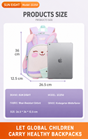 SUN EIGHT Sac à dos pour enfants de 14 pouces, pour garçons et filles, mignon, avec animaux 3D (chat, lapin, lion, ours), modèle 22250