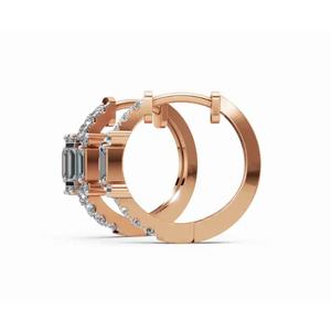 ต่างหูห่วงเพชรขอบ rayas 9 KT 14 KT ทอง18 KT เครื่องประดับสำหรับปลูกในห้องปฏิบัติการขายส่ง B2B ผู้ผลิต OEM - Product Image 2