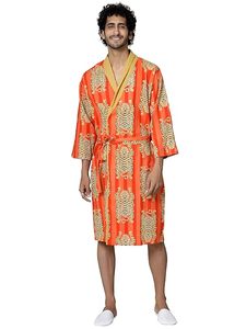 Peignoir en coton pour homme Vêtements de nuit Spa Wear Chemise de nuit - Product Image 6