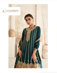 Último FABZONE diseñador pesado Georgette seda elegante listo para usar bordado indio/paquistaní Salwar traje - Product Image 2