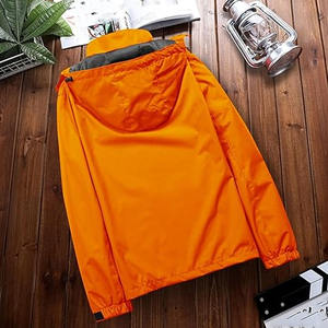 Chubasquero impermeable informal de alta calidad para hombre con capucha, chubasquero con capucha y cremallera, chaqueta ligera, aceptado por OEM - Product Image 3