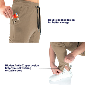 Pantalones de chándal para correr lisos con cordón a prueba de viento de invierno para hombre, pantalones de entrenamiento de la mejor calidad con logotipo personalizado - Product Image 3