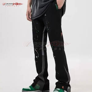 กางเกงวอร์มขาบานสำหรับผู้ชายกางเกงขาบานแบบผูกเชือกสำหรับใส่อยู่บ้านหรือใส่ตามท้องถนน - Product Image 6