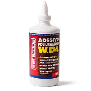 Adhésif polyuréthane monocomposant sans solvant Saratoga W.D4 pour le bois, résistant aux hautes températures et à l'eau, colle liquide - Product Image 2