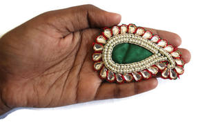 2025 Traditional Embroidery Motif Beaded Stone Patch Unique Shaped Canvas for <b>Sarees</b> Couture Fashion Applique <b>Jackets</b> Dresses - Product Image 3