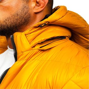 Chaqueta Parka de invierno impermeable para hombre, logotipo personalizado, talla asiática, abrigo de esquí grueso cálido con chaqueta acolchada de tela de lona - Product Image 4