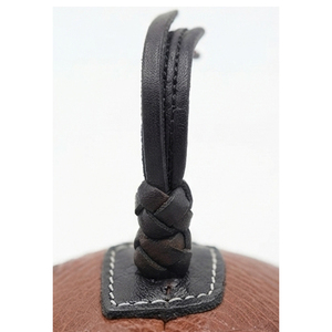 Traditional Leather Falconry Leather Falconry Hood Braided Straps Top Knot One Size Minimalist Design for Hunting Falconry Hood - Product Image 6