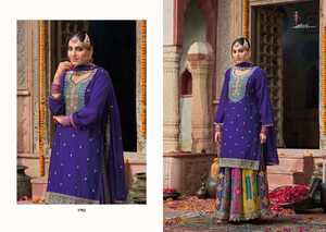 Traje Tradicional Indio Salwar Kameez de Tela Chinon con Bordado Zari, Ideal para Eventos Especiales, Calidad de Exportación - Product Image 3