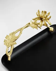 Plateau rond en plastique PP fait main tendance pour la décoration intérieure, décoration de table de cuisine de luxe, exportations sûres, style américain - Product Image 2