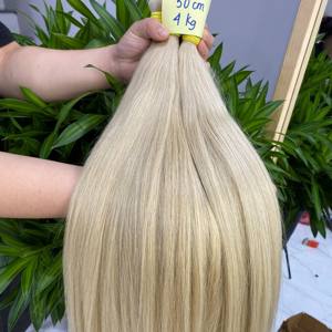 Extensiones de cabello humano virgen vietnamita al por mayor Mic Hair Company 100g pelo rubio liso largo a granel - Product Image 2