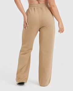 Pantalon de jogging droit pour femme 100 % coton, personnalisé, en molleton bouclette doux au toucher, séchage rapide et respirant - Product Image 5