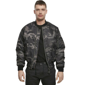2025 vente chaude en gros hommes fermeture éclair Style Bomber veste Pakistan-fait superbe qualité toile col montant étanche - Product Image 1