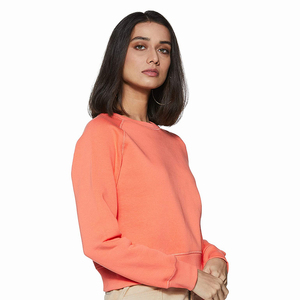Sudadera de algodón y poliéster para mujer, ropa informal de manga larga con logotipo personalizado y etiqueta, Color naranja, venta al por mayor - Product Image 1