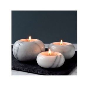 Elegante portavelas de mármol hecho a mano para decoración del hogar, centro de mesa de comedor y elegantes detalles interiores modernos - Product Image 4