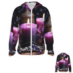 Sudaderas modestas de gran tamaño con cremallera Casual Athletic Basics algodón mezclado térmico poliéster Sudadera con capucha para hombres logotipo personalizado - Product Image 1