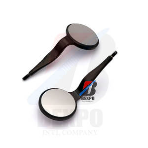 Espejo de boca dental #5 Superficie frontal Revestimiento negro de doble cara Fuente de alimentación manual - Product Image 1