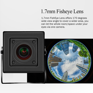 Revodata 5MP Mini PoE <span class=keywords><strong>IP</strong></span> <span class=keywords><strong>Camera</strong></span> 1.7mm Fisheye ống kính toàn cảnh <span class=keywords><strong>Camera</strong></span> an ninh trong nhà (I706-3-P-TS) - Product Image 3