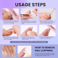 Faux ongles ronds courts en acrylique, motif fleur blanche or français, réutilisables, kit naturel, vente en gros