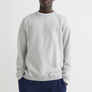 Sudadera de Manga Larga para Hombre, de Marca, con Logotipo Personalizado, Cuello Redondo, Tejido de Punto, Liso, Teñido, de Poliéster, Algodón y Felpa, para Otoño - Product Image 1