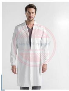 ผ้าฝ้ายโพลีเอสเตอร์โรงพยาบาลห้องปฏิบัติการเครื่องแบบผู้หญิงแพทย์ Lab Coat \ เสื้อคลุมทางการแพทย์แขนยาวที่กําหนดเอง - Product Image 6