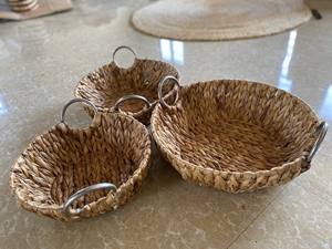 ตะกร้าเก็บผักตบชวาแบบทำมือสำหรับตกแต่งบ้านตัวเลือกที่ดีที่สุดมีสไตล์ - Product Image 3