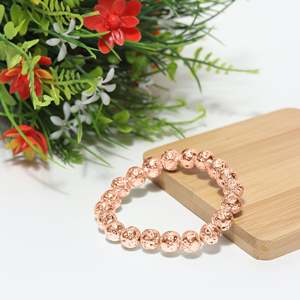 NOVAMART Fine Arihant <b>Gems</b> Unisex <b>Bracelet</b> Rose Gold Lava <b>Stone</b> Ball Astrological for Reiki Yoga Healing and Distance Charm Whol - Product Image 5