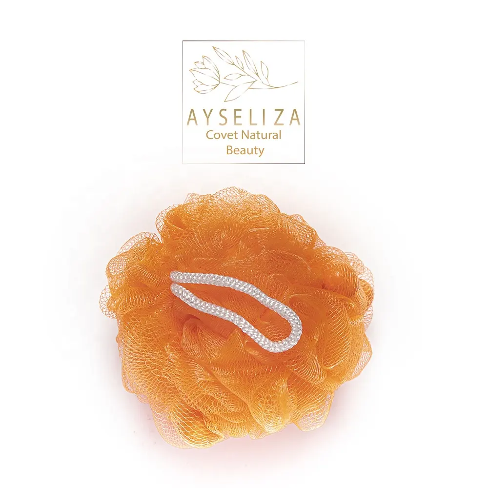 Bestselling Ayseliza द्वारा नारंगी साबुन गेंदों के साथ तुर्की स्नान Pouf स्नान और शारीरिक वर्क्स स्पा होटल कश कार्बनिक कपास बौछार pouf